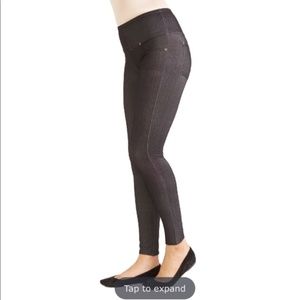 Ruby Ribbon Black Large Denim Leggings